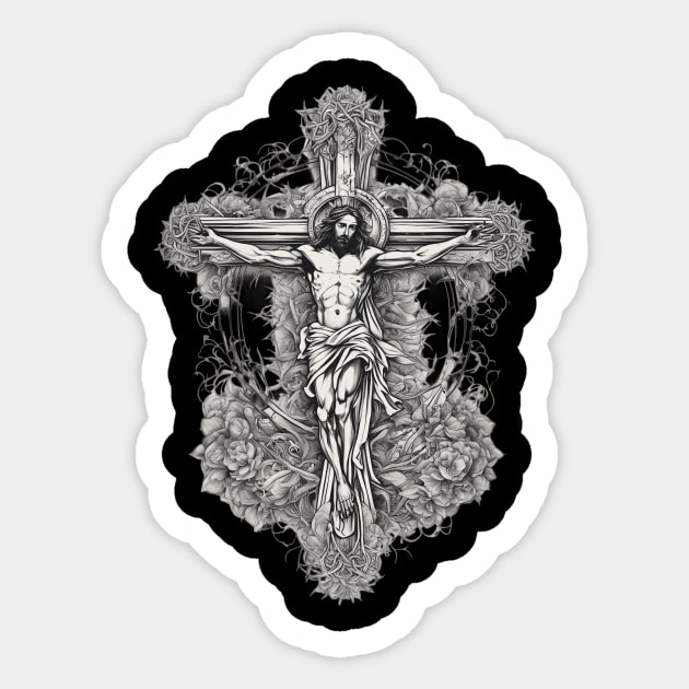 Jesus Christ Believe in Christ and God’s love Sticker by animegirlnft